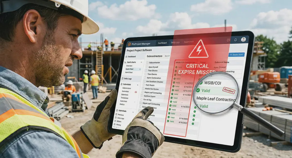Why Your Generic Construction PM Tool is Failing at WSIB & COI Tracking